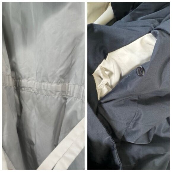 Max Mara S Reversible Trench Coat Hood Jewels  Pockets Water Repellent Jacket 4 - Picture 13 of 16